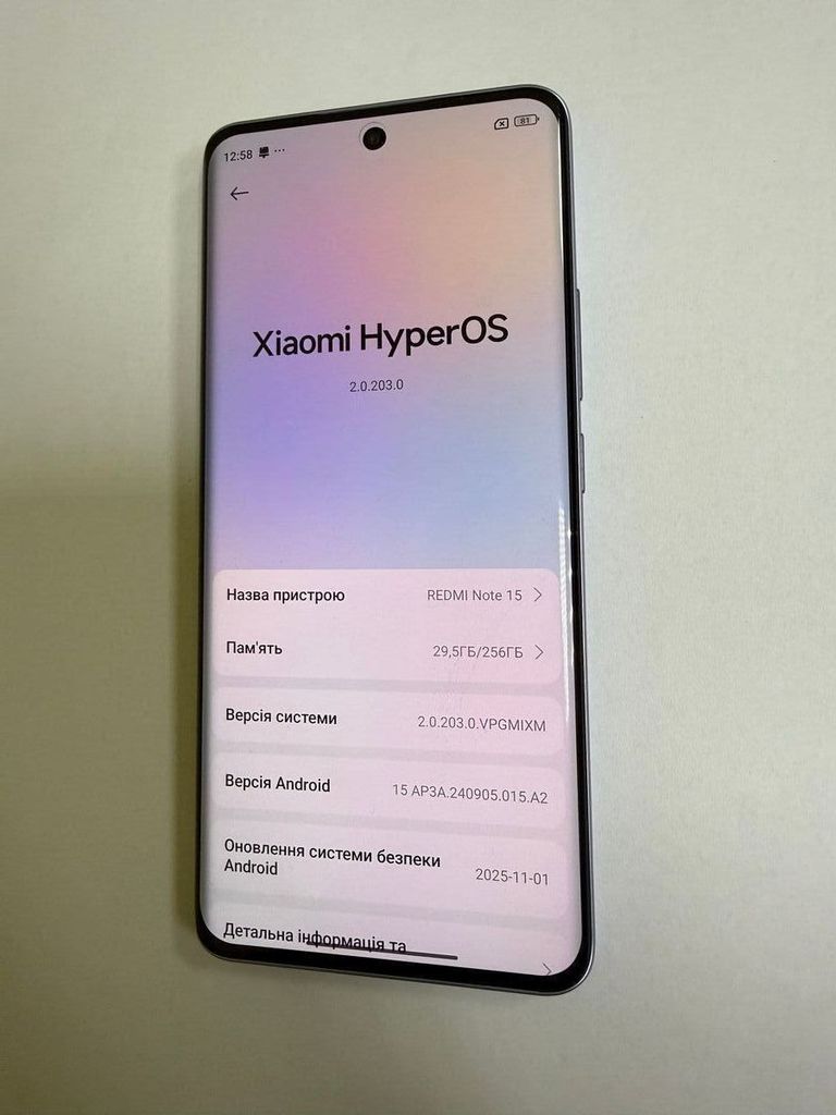 Купити Xiaomi Redmi Note 15 8/256GB Midnight Black Б/У