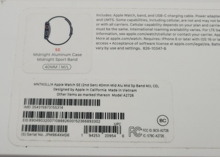 Apple watch se 2 gps + cellular 40mm aluminum case Код:01-200956953. Зображення 7