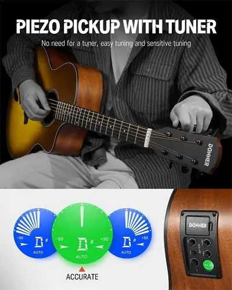 Акція! Акустична Електрогітара Donner з червоного дерева DAE-41 41-дюймовий корпус. Нова. Код:null. Зображення 5