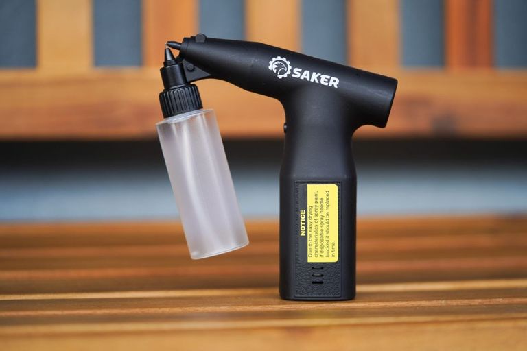 Купить Міні-електричний фарборозпилювач Saker для ремонту подряпин на автомобільній фарбі, бездротовий ручний аерограф для автомобілів, Б/У