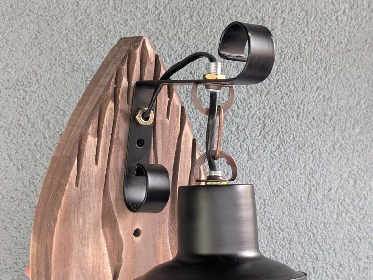 Настінна лампа з ретро-дерева 220В Настінна лампа настінна промислова лампа. Нова.  Код:null. Изображение 4