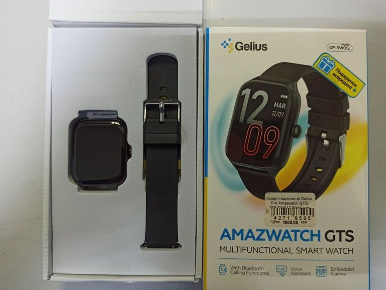 Купить Gelius Pro GP-SW012 Amazwatch GTS Black (2099900942525) Б/У