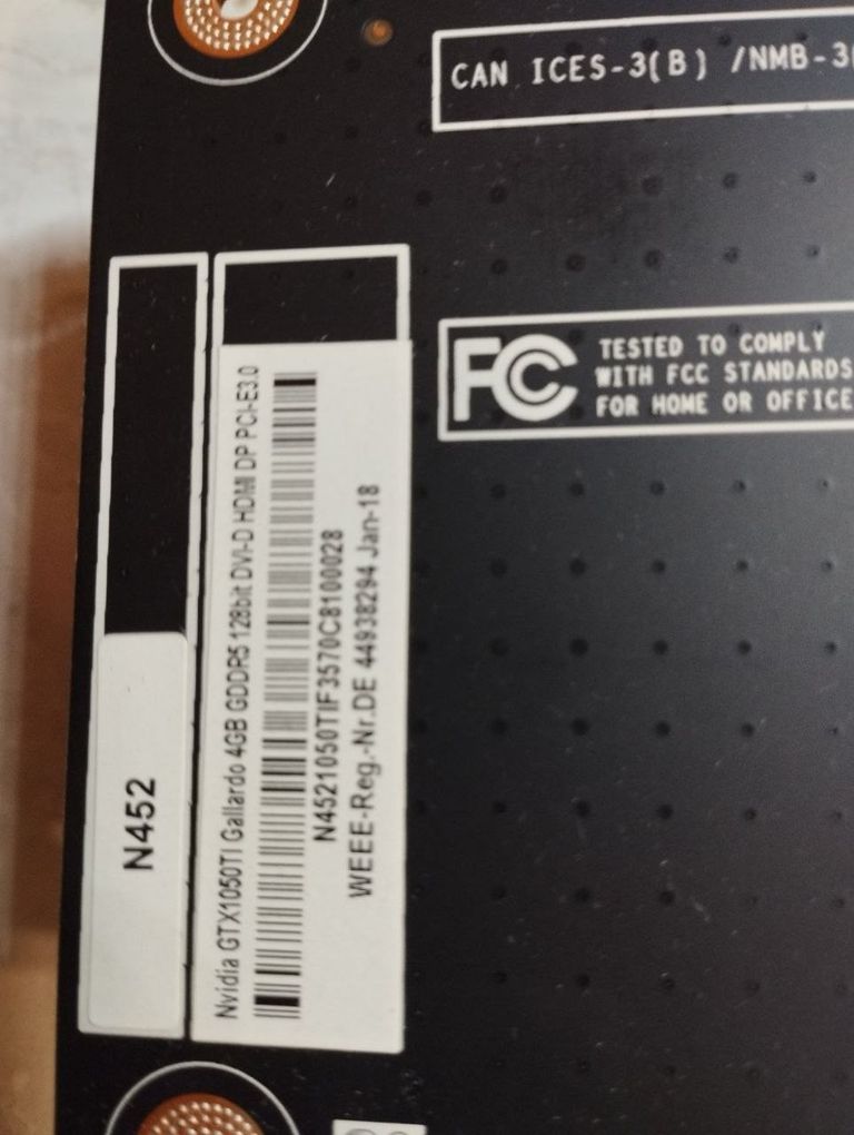 NVIDIA GeForce GTX 1050 Ti  Код:null. Зображення 5