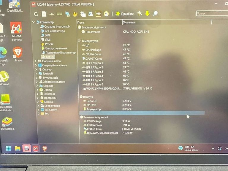 Lenovo 14/core i3-1315u ddr5/8gb ddr5/hdd *відсутній/ssd 512 gb/*інтегрована Код:01-200808218. Изображение 14
