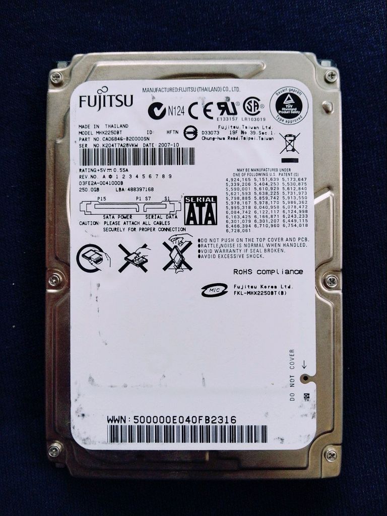 Купить FUJITSU 2,5”(SATA) 250 Гб Б/У