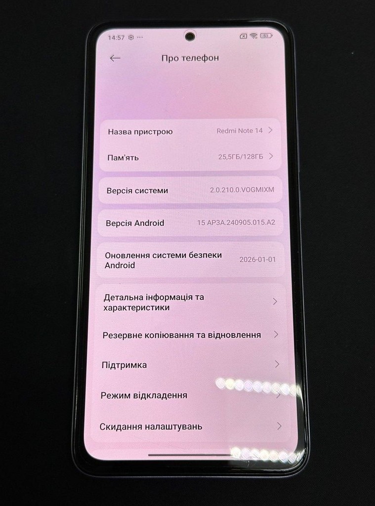 Распродажа Xiaomi redmi note 14 6/128gb, продавец Техноскарб