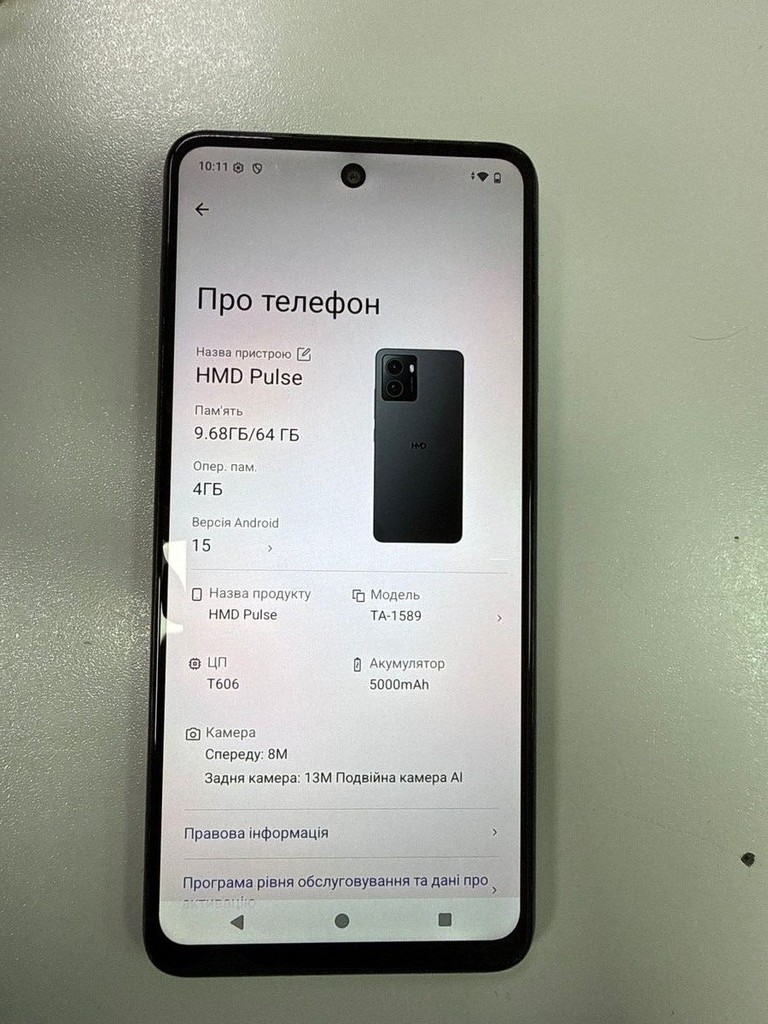 Hmd pulse ta-1589 4/64gb Код:01-200932300. Зображення 5