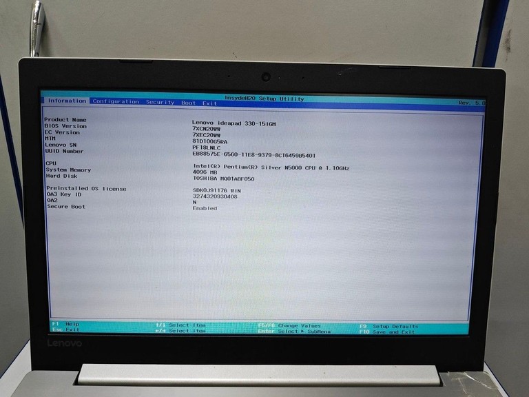 Lenovo amd pentium n5000 1,1ghz/ ram4gb/ hdd500gb/ amd 530 2gb/1366x768 Код:01-201035531. Зображення 5