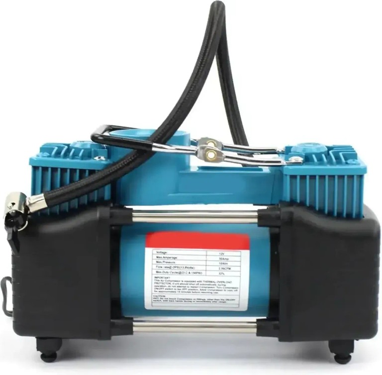 AD 636060 2-поршневий 12V з набором інструментів для ремонту шин у кейсі, зелений Код:null. Изображение 4