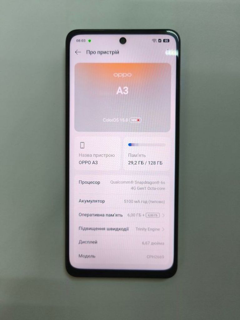 Объявление Oppo a3 4g 6/128gb Б/У
