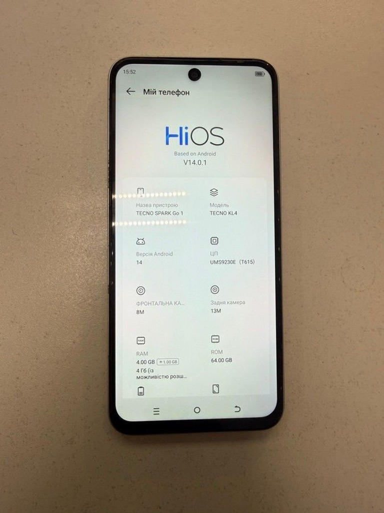 Дешево Tecno spark go 1 kl4 4/64gb з ломбарду
