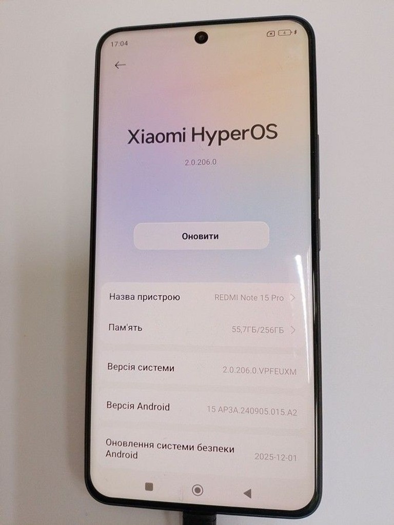 Купити Xiaomi Redmi Note 15 Pro 4G 8/256GB Glacier Blue Б/У