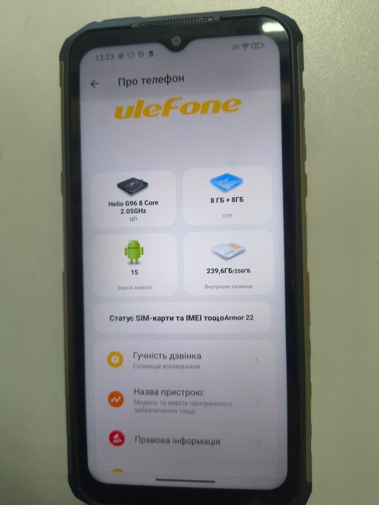 Оголошення Ulefone Armor 22 8/256GB Black Б/У