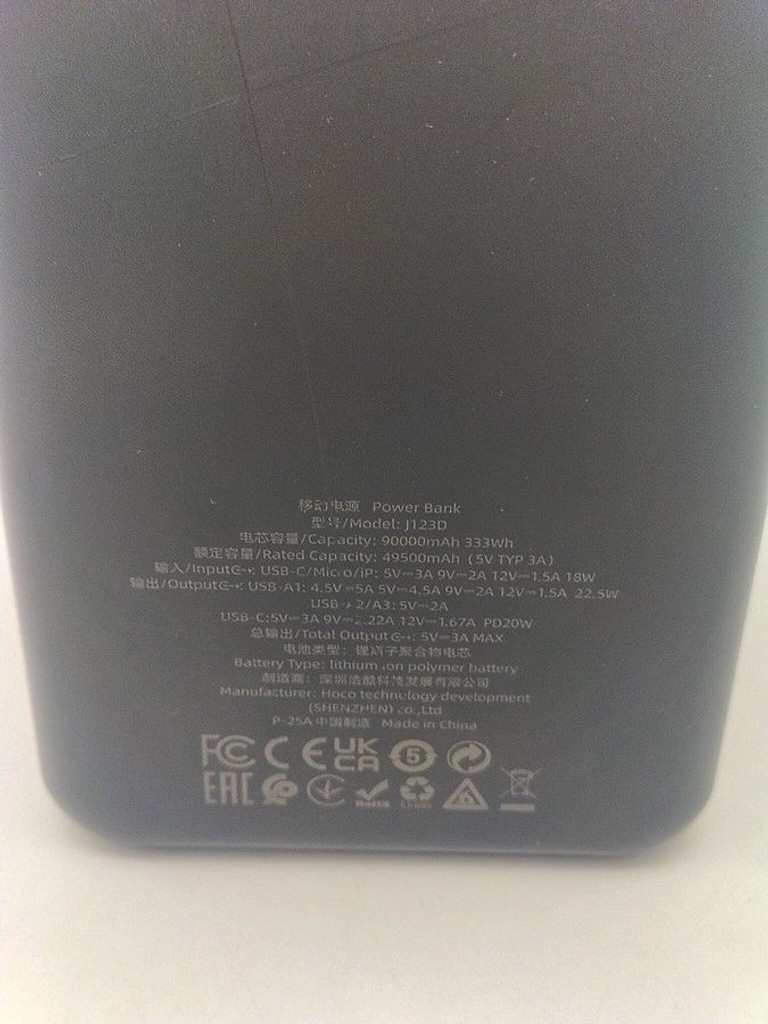 Дешево Hoco J123D Element 90000mAh 22.5W Black з ломбарду