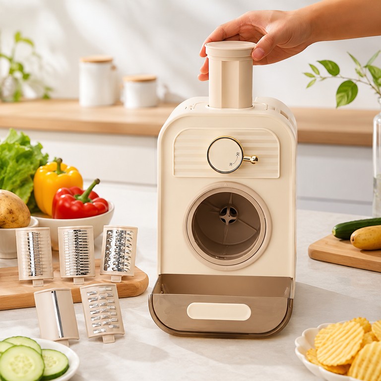 Купити Electric Vegetable Slicer 5в1 з насадками 500 Вт Б/У