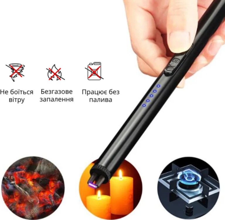 Kitchen lighter для газової плити з дисплеєм та USB зарядкою Код:null. Зображення 6