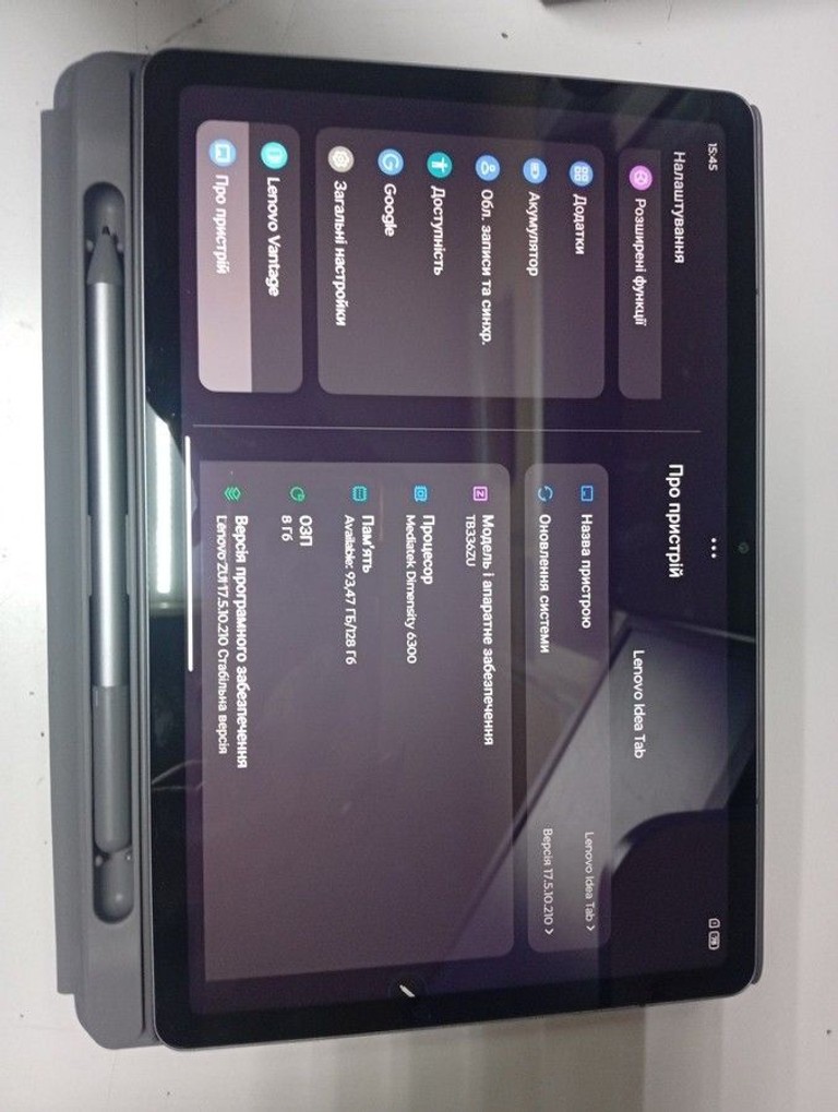 Объявление Lenovo Idea Tab 8/128GB 5G Luna Gray + Case&Pen (ZAFM0065UA) Б/У