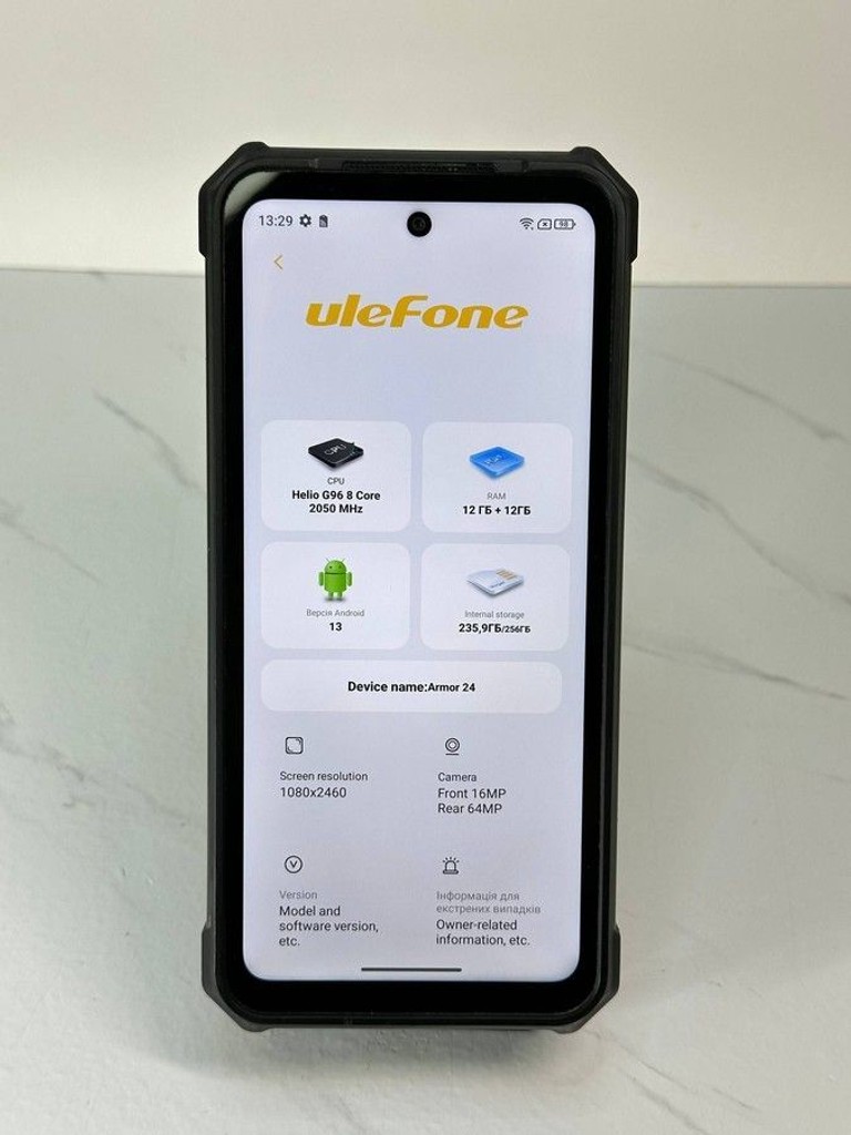 Объявление Ulefone Armor 24 12/256GB Black Б/У