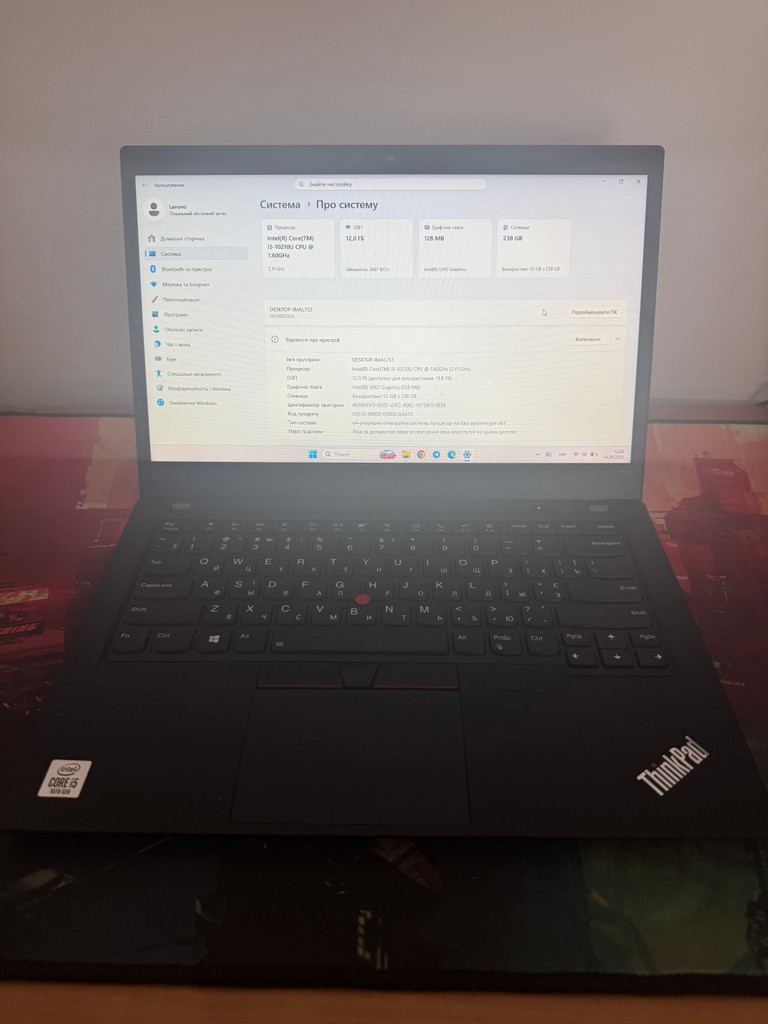 Купити Lenovo ThinkPad T14 Gen 1 (20UD003PCK) Б/У