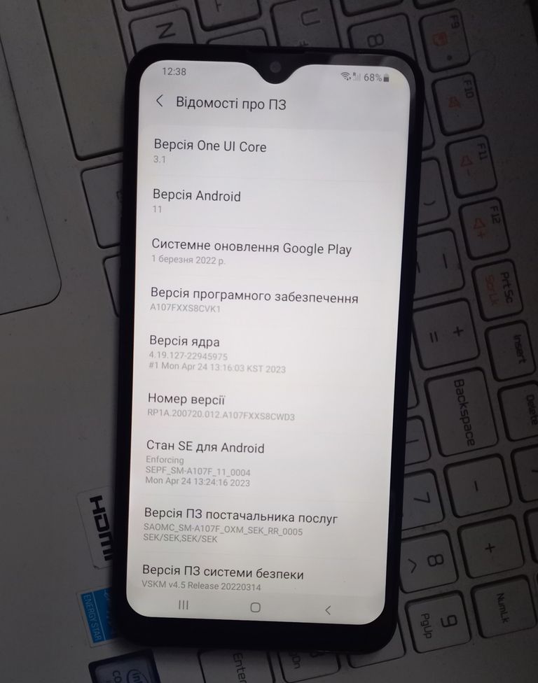 Оголошення Samsung Galaxy A10s 2019 SM-A107F 2/32GB Absolute Black (SM-A107FAKD) Б/У