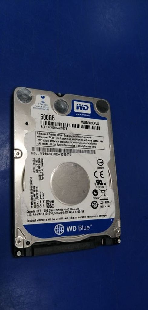 Оголошення Wd blue 2.5" 500 gb Б/У