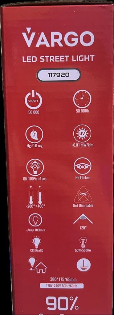 Оголошення LED прожектор c датчиком движения VARGO 50W 220V 6500K Б/У