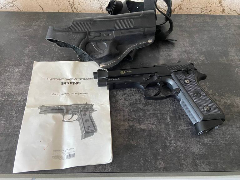 Купить Пістолет пневматичний SAS PT99 Blowback Б/У