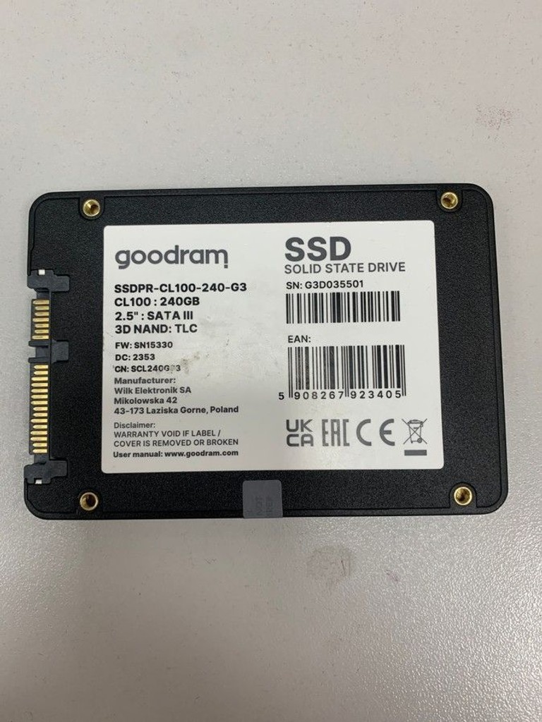Оголошення Goodram cl100 gen.3 240 gb Б/У