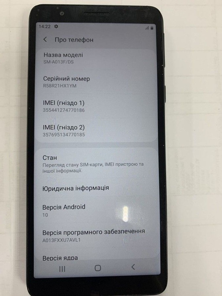 Распродажа Samsung a013f galaxy a01 core 1/16gb, продавец Техноскарб