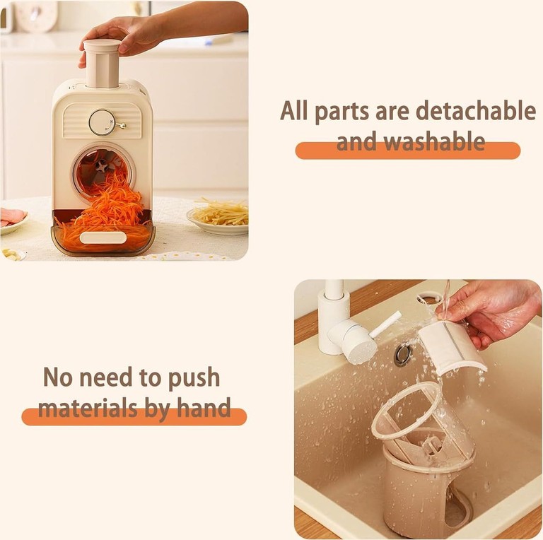 Electric Vegetable Slicer 5в1 з насадками 500 Вт Код:null. Зображення 4