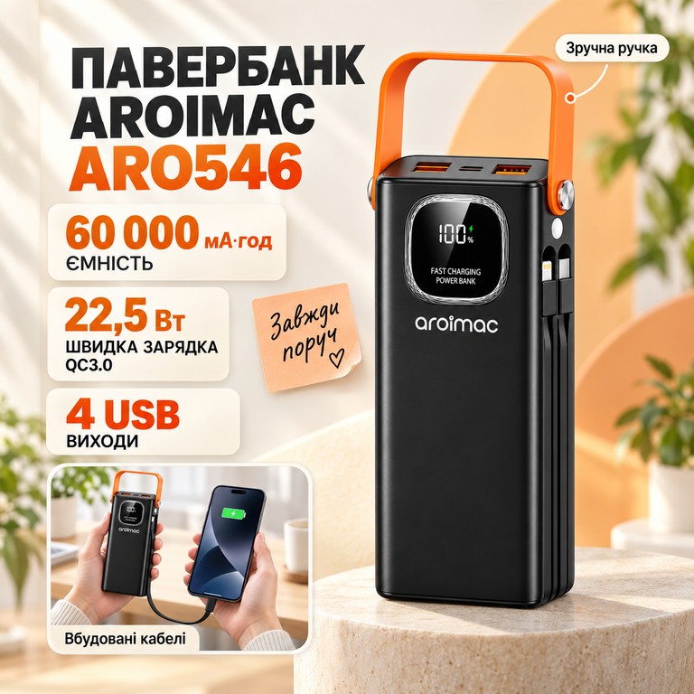 Купити Aroimac ARO546 60000 мАг Б/У