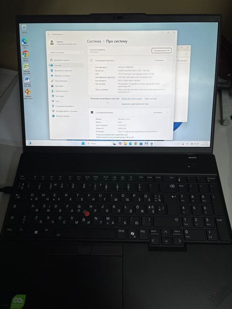 Lenovo 15/core ultra 5 135u s1 ddr5/32gb ddr5/hdd *відсутній/ssd 512 gb/*інтегрована Код:01-200574543. Зображення 5