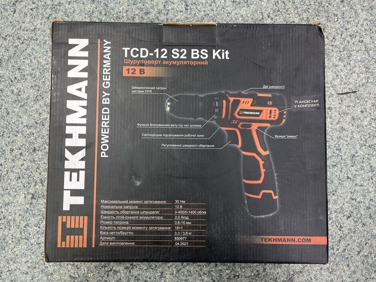 Купить Tekhmann tcd-12 s2 bs kit 2акб + зп + набір Б/У