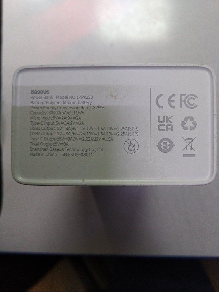 Дешево Baseus 22.5w 30000mah з ломбарду