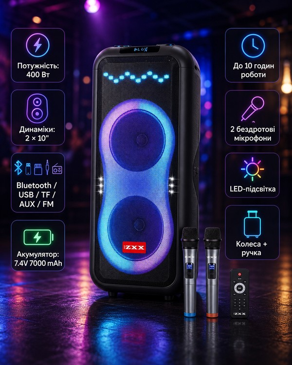 Купити Портативна акустика ZXX-1510, техніка Б/У в інтернет
