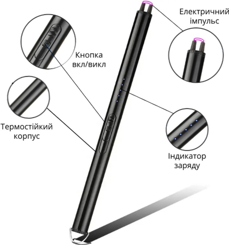 Kitchen lighter для газової плити з дисплеєм та USB зарядкою Код:null. Зображення 8
