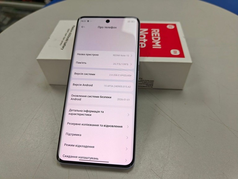 Оголошення Xiaomi Redmi Note 15 4G 6/128GB Purple Б/У