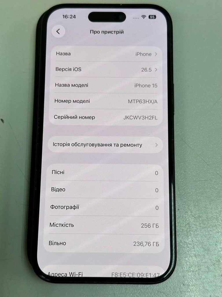 Купити Apple iPhone 15 256GB Green Б/У