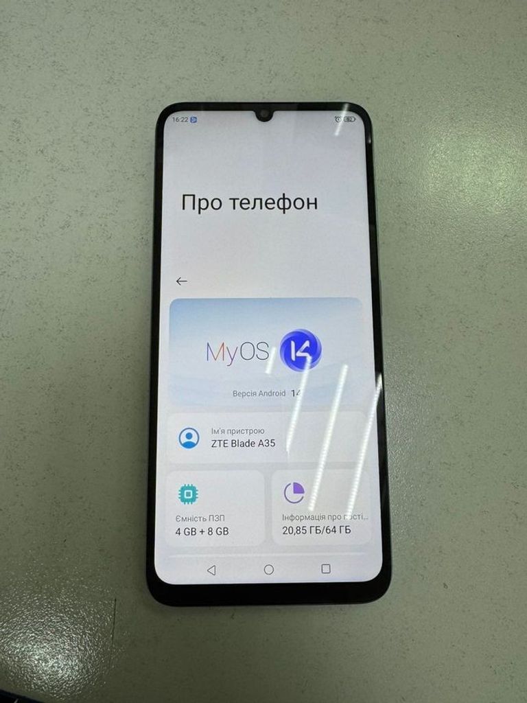 Объявление Zte Blade A35 4/64GB Green Б/У