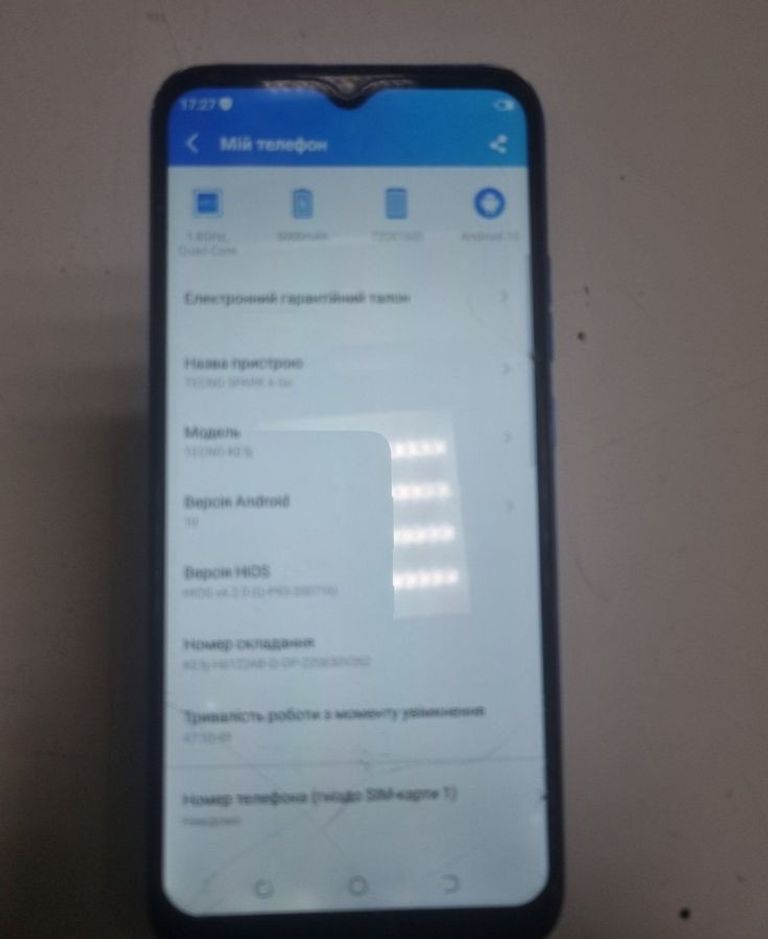 Купить Tecno spark 6 go ke5j 3/64gb Б/У