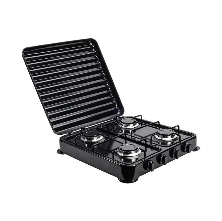 з кришкою Rainberg RB-2227 Чорний, Настільна плита для балонного газу Код:null. Зображення 7