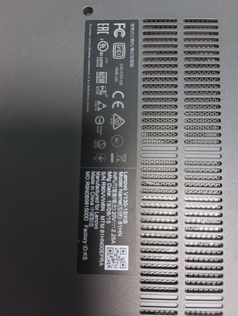 Оголошення Lenovo 15/core i3 7020u ddr3/8gb ddr3/hdd *відсутній/ssd 256 gb/*інтегрована Б/У