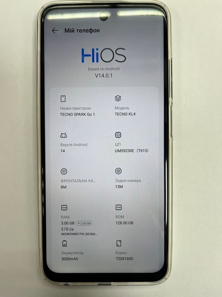 Дешево Tecno spark go 1 kl4 3/128gb з ломбарду