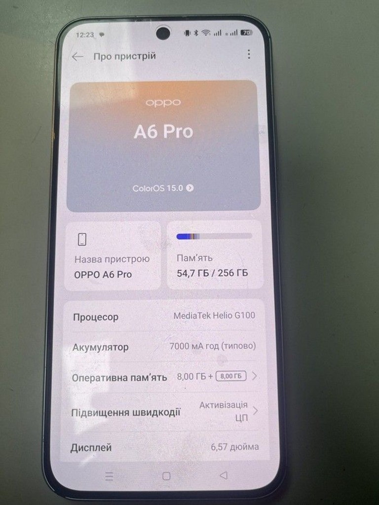 Оголошення Oppo a6 pro 4g 8/256gb Б/У