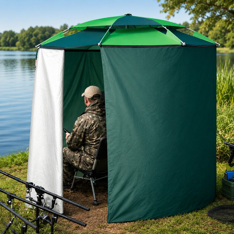 Дешиво Umbrella tent для рибалки та пляжу 2в1, 2,1м, Зелена с ломбарда