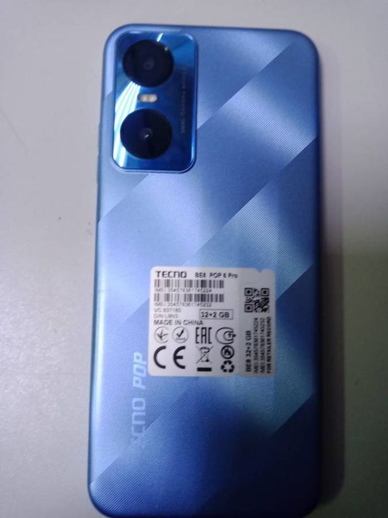 Оголошення Tecno pop 6 pro be8 2/32gb Б/У