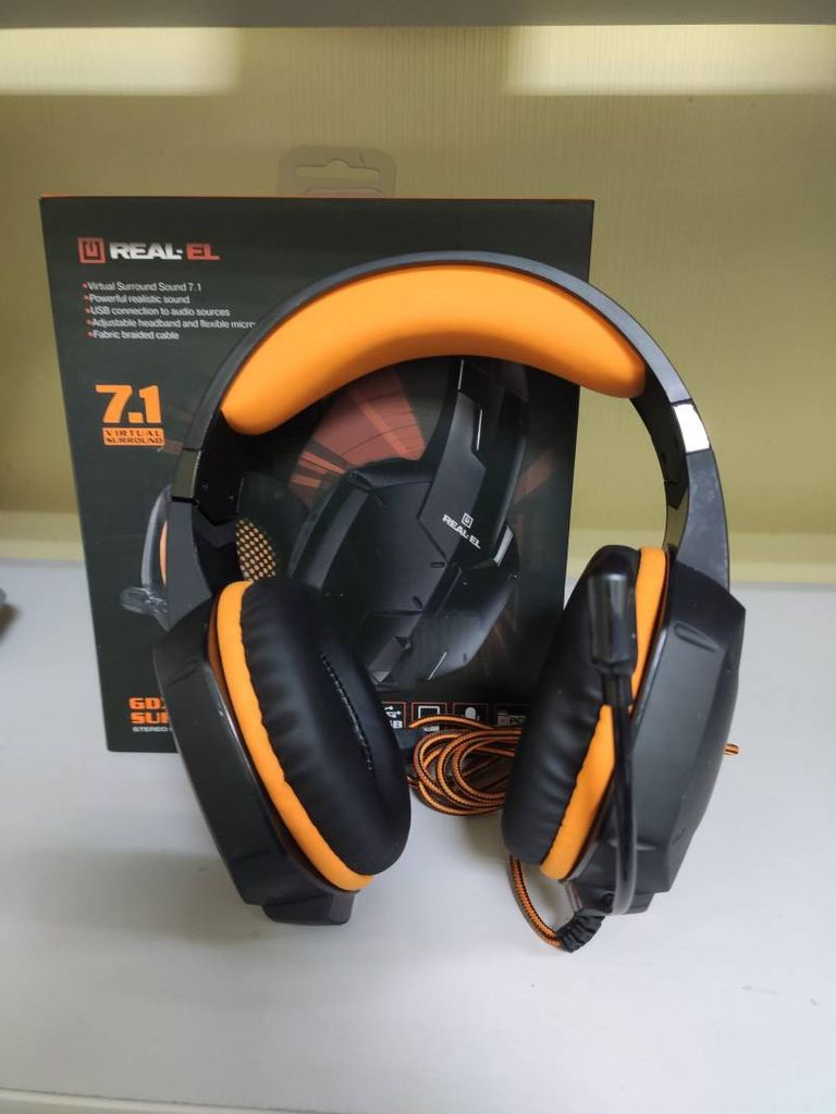 Real-el GDX-7700 Surround 7.1 Black-orange (EL124100016)