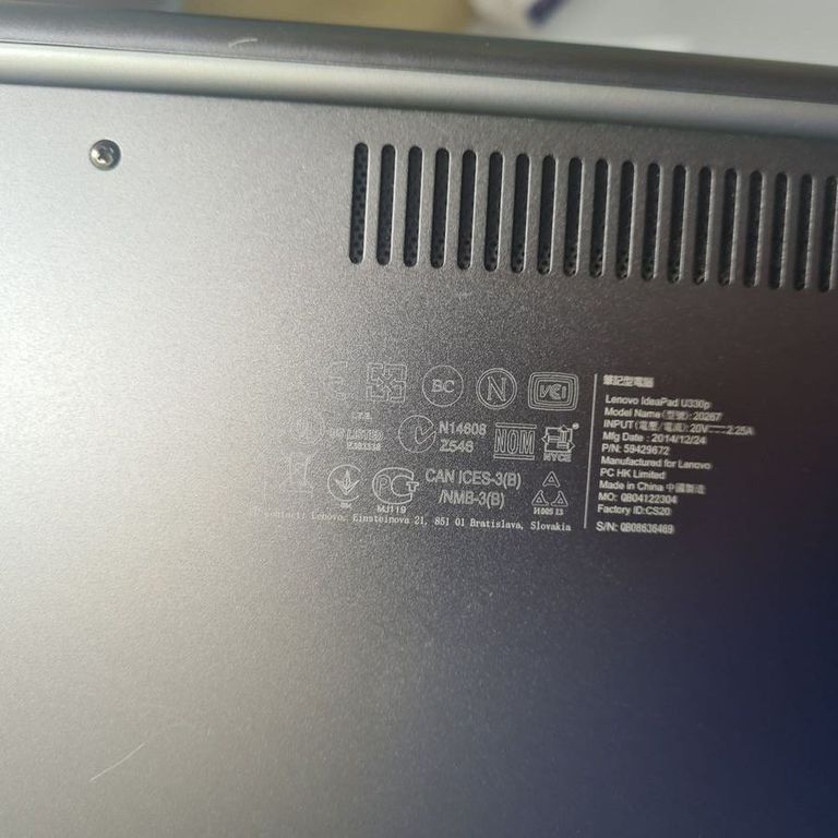 Розпродаж Lenovo 13/core i5 4210u ddr3/8gb ddr3/hdd *відсутній/ssd 512 gb/*інтегрована, продавець Техноскарб
