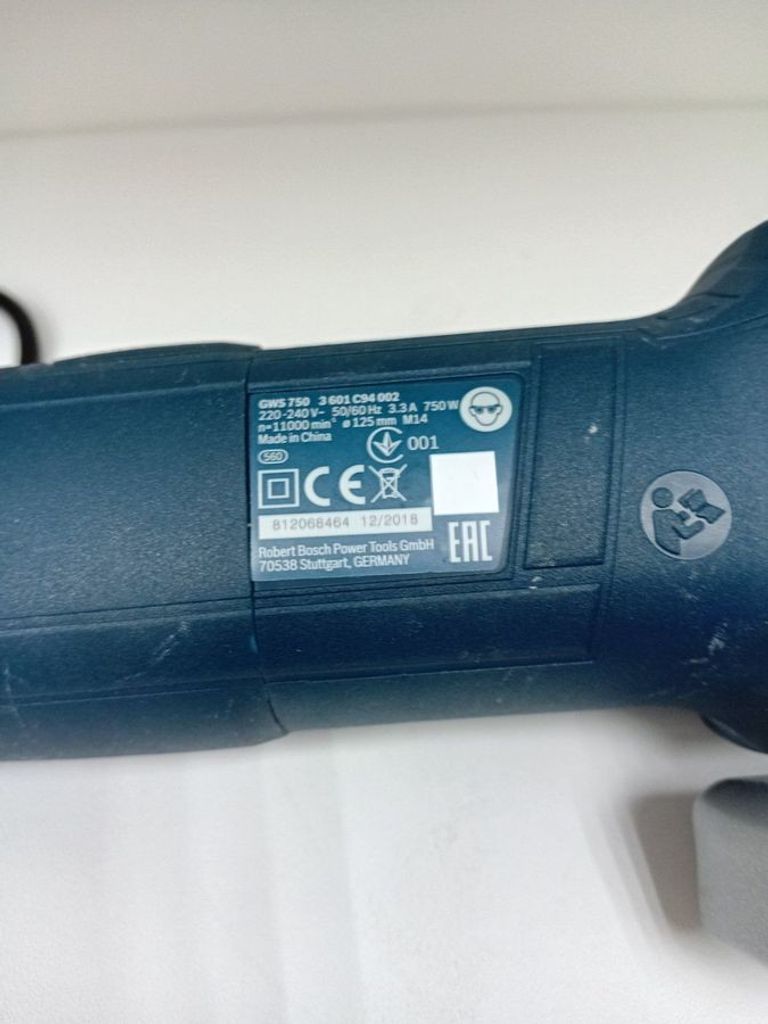 Bosch gws 750 Код:01-200815884. Изображение 7