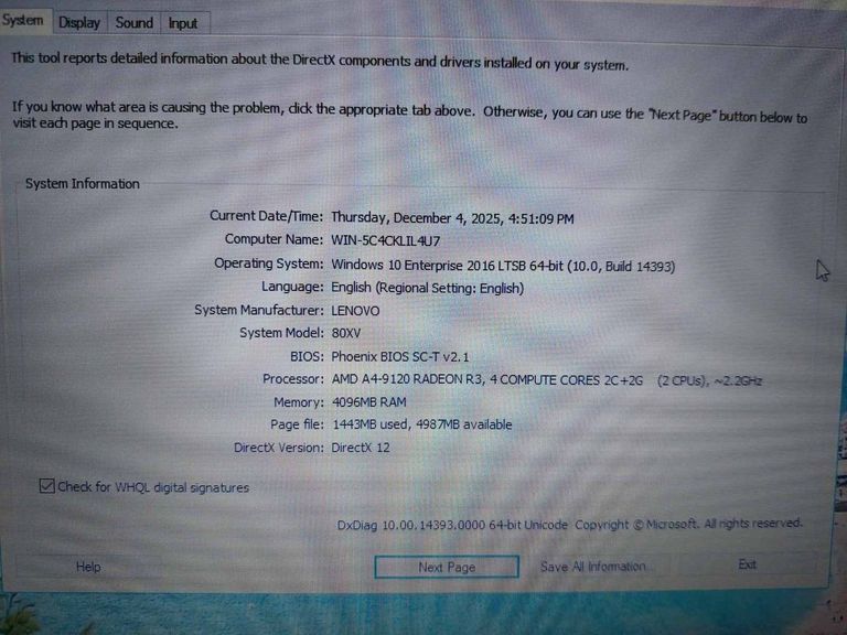 Дешево Lenovo 15/amd a4 9120 ddr4/4gb ddr4/hdd 500 gb/ssd 120 gb/*інтегрована з ломбарду